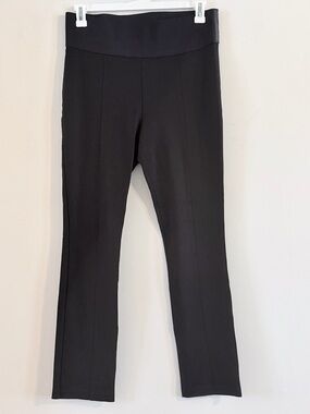 Daisy Fuentes Black Ponte Straight-Leg Pants with Smooth Waistband Size L